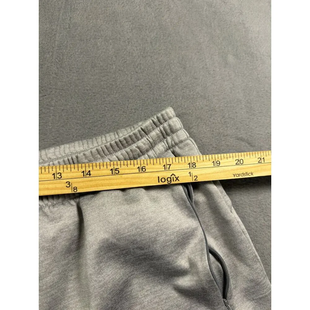 Adidas Mens XL Gray Performance Training Shorts Zipper Pockets Athletic Gym